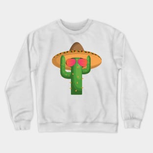 Saguaro Cactus Cartoon Character Crewneck Sweatshirt